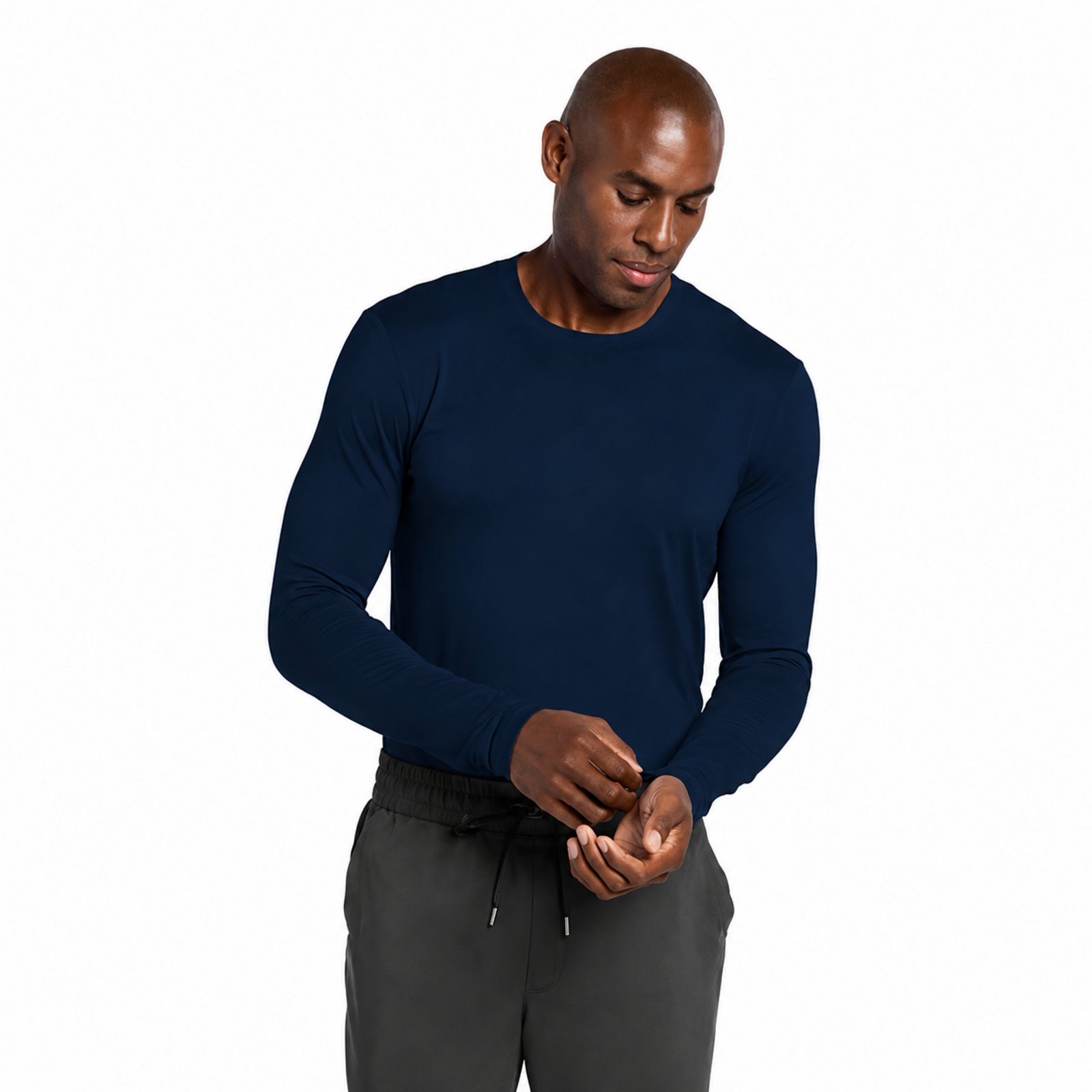 Playera médica de manga larga Cherokee CK807 para hombre color Azul Marino, ajuste de manga | color:azul-marino