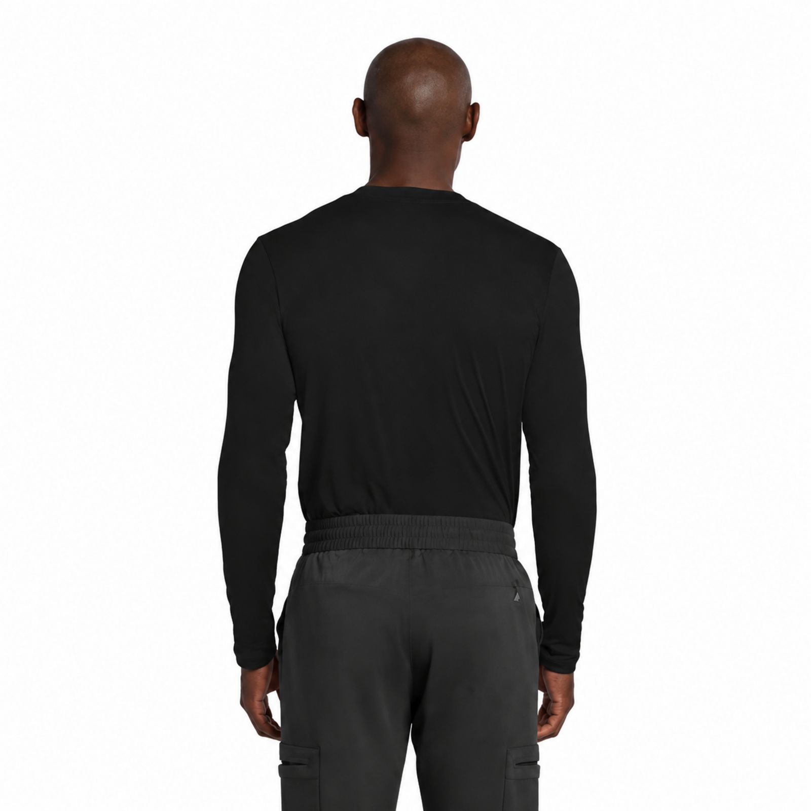 Playera médica de manga larga Cherokee CK807 para hombre color Negro, vista frontal | color:negro