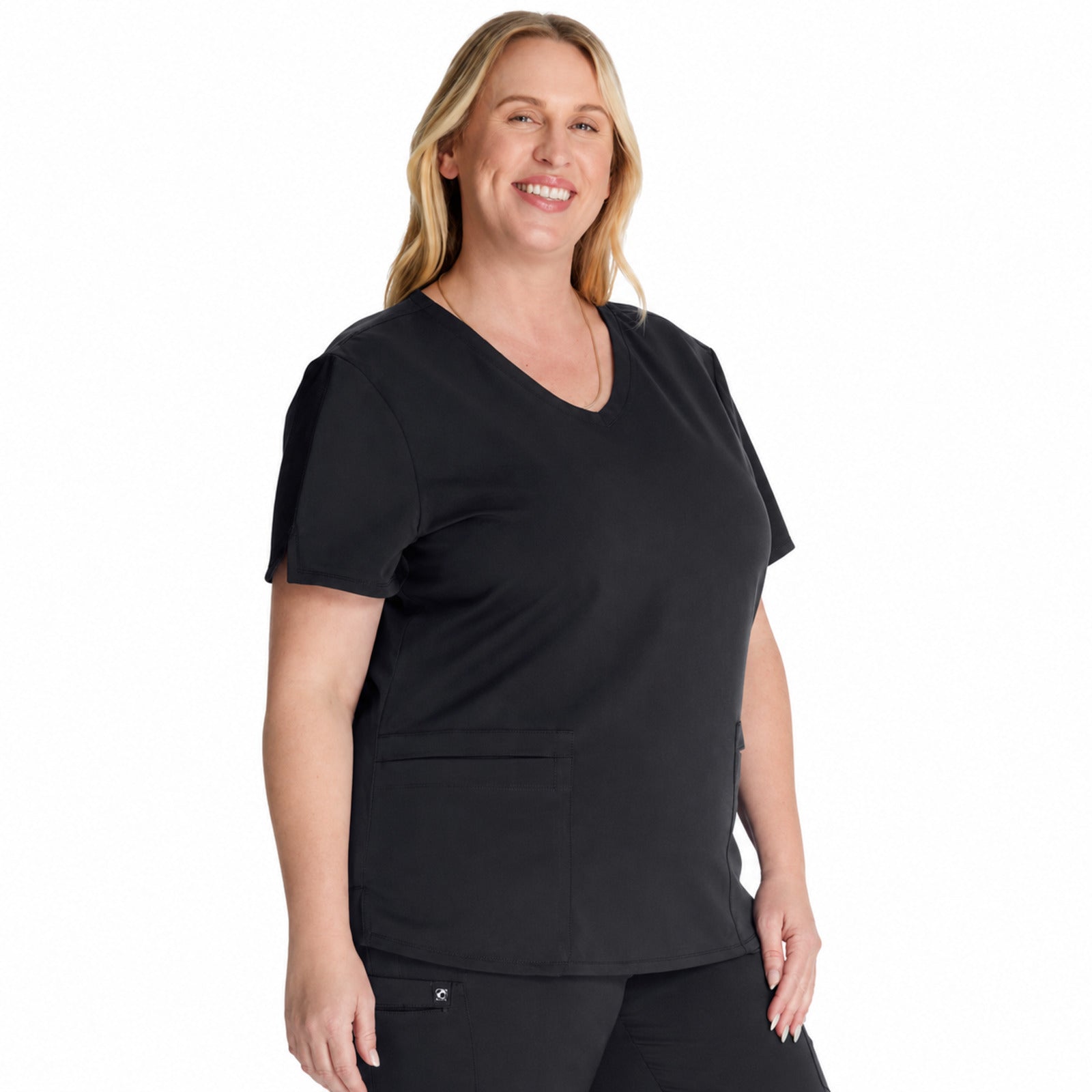 Filipina médica Cherokee CK837A Atmos negra para mujer, vista 3 de la prenda | color:negro