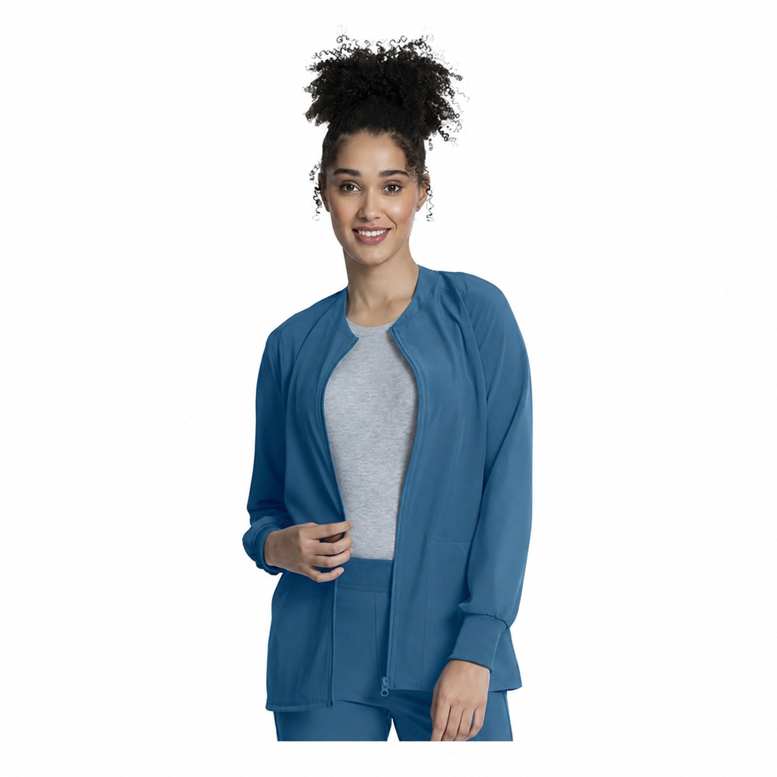 Chamarra médica Cherokee CKA384 Allura para mujer azul Caribe, vista 1 de la prenda | color:azul-caribe