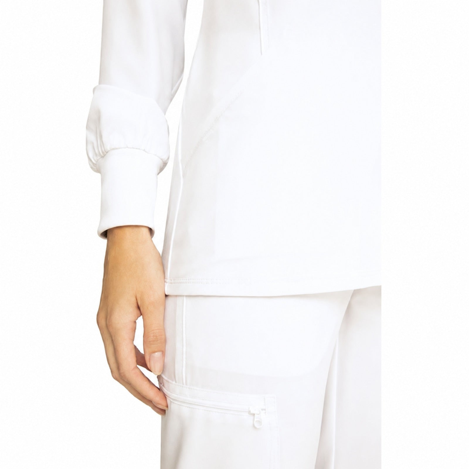 Chamarra médica Cherokee CKA384 Allura para mujer blanca, vista 4 de la prenda | color:blanco