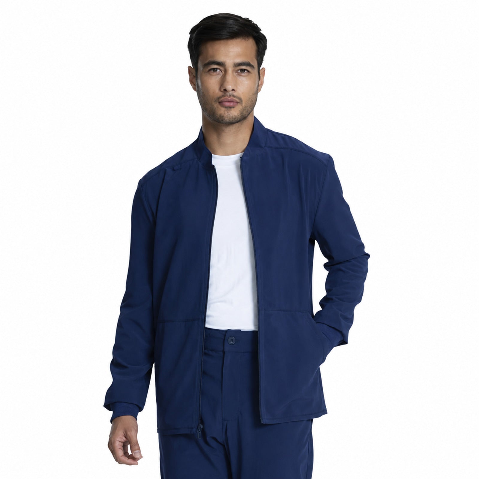 Chamarra médica Cherokee CKA387 Allura azul marino para hombre, vista 2 de la prenda | color:azul-marino