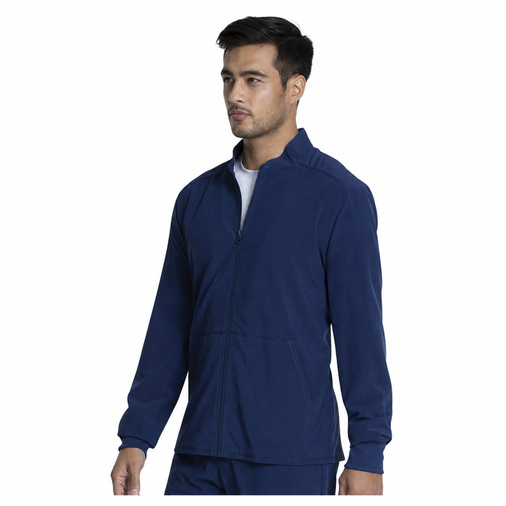 Chamarra médica Cherokee CKA387 Allura azul marino para hombre, vista 3 de la prenda