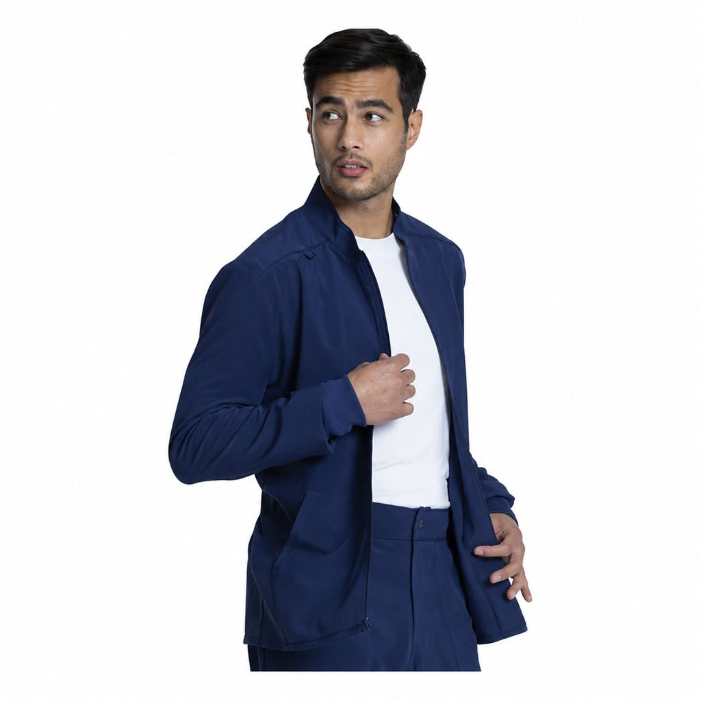 Chamarra médica Cherokee CKA387 Allura azul marino para hombre, vista 4 de la prenda