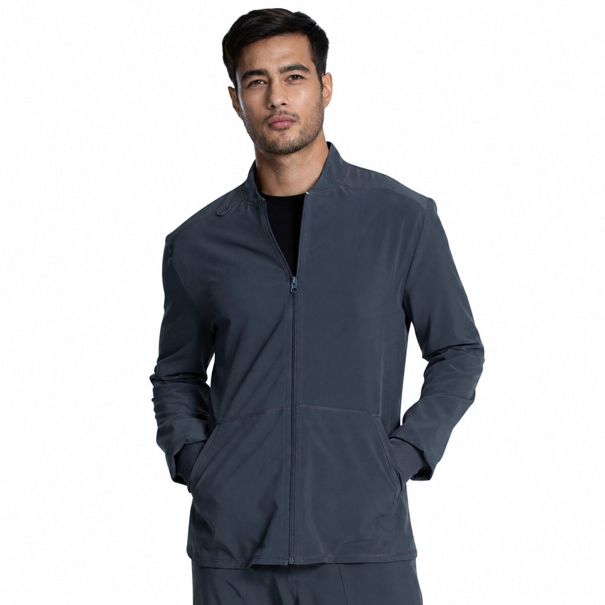 Chamarra médica Cherokee CKA387 Allura gris Oxford para hombre, vista 1 de la prenda | color:gris-oxford