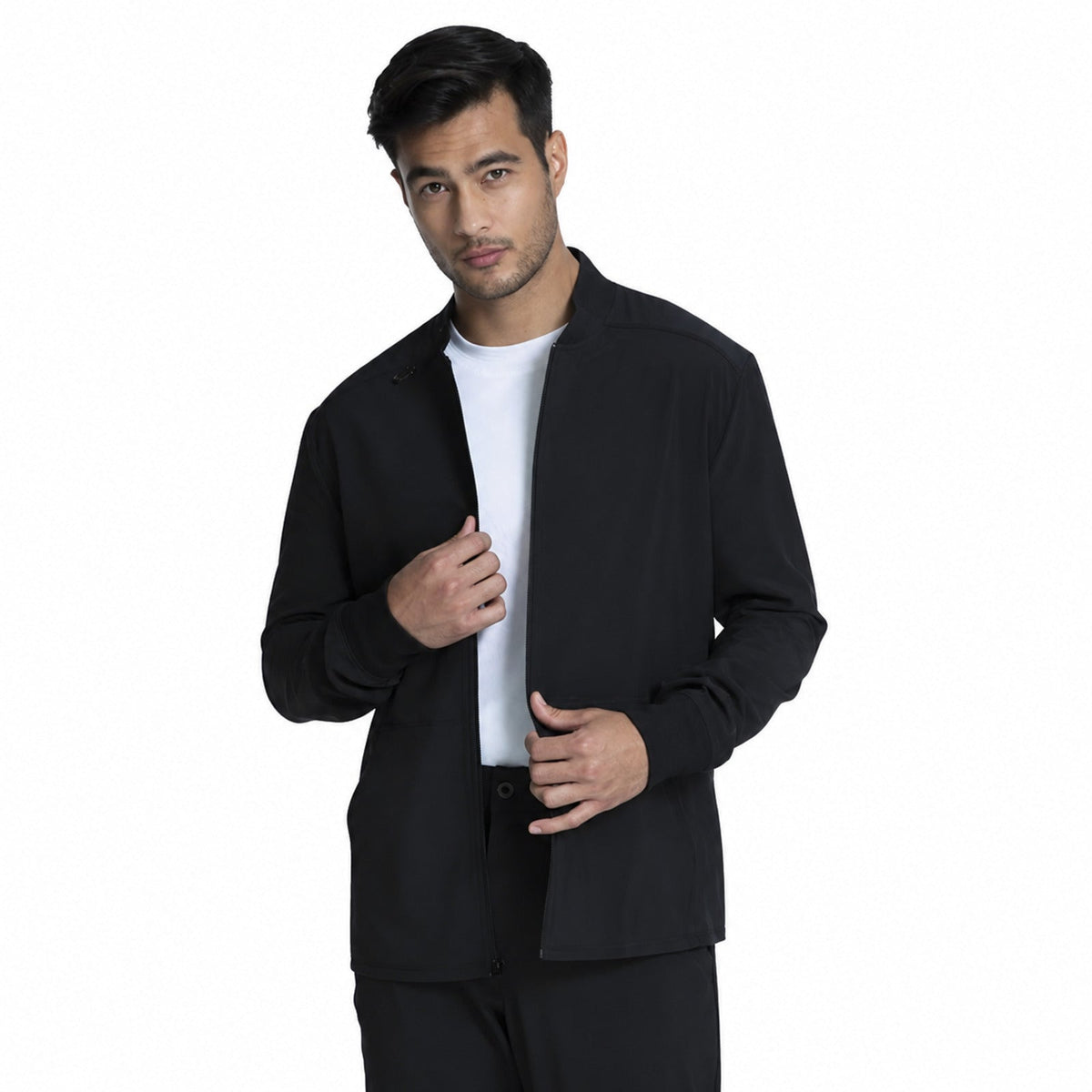 Chamarra médica Cherokee CKA387 Allura negra para hombre, vista 1 de la prenda | color:negra