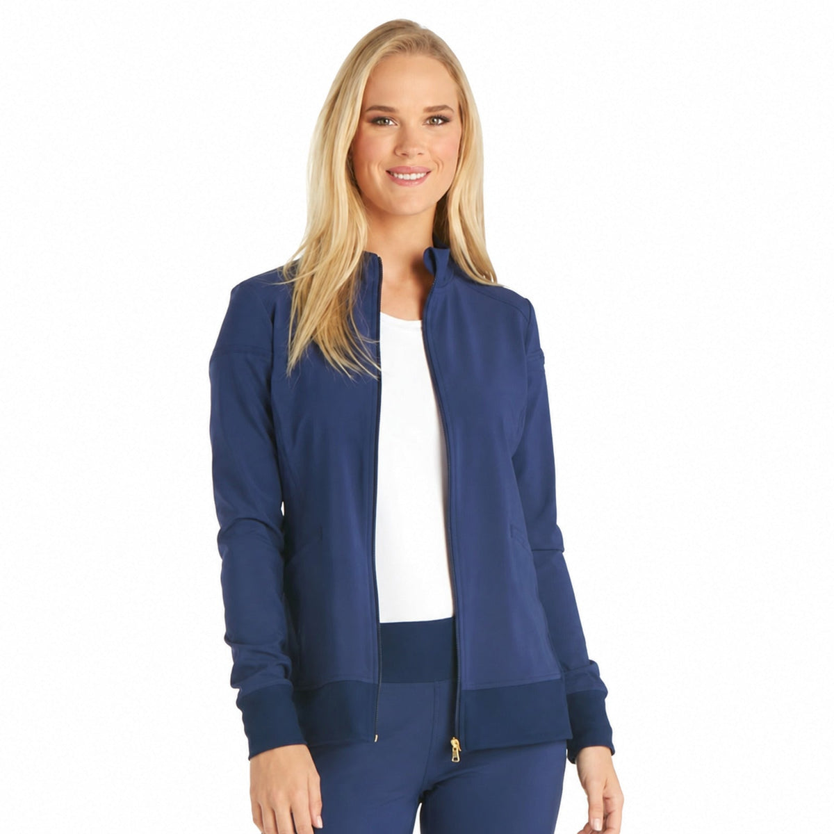 Chamarra médica Cherokee CK303 iFlex azul marino para mujer, vista 1 de la prenda | color:azul-marino