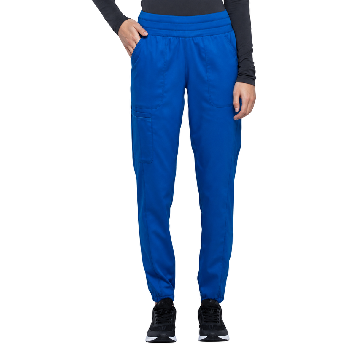 Pantalón quirúrgico jogger Cherokee WW011 para mujer Azul rey, vista frontal | color:azul-rey