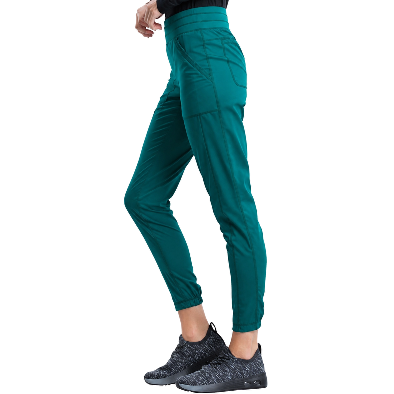 Pantalón quirúrgico jogger Cherokee WW011 para mujer Hunter, vista lateral | color:hunter
