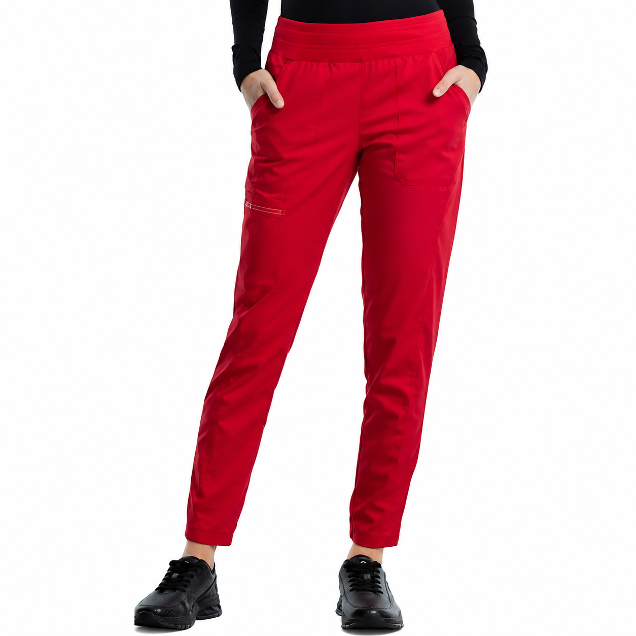 Pantalón quirúrgico jogger Cherokee WW011 Rojo para mujer, vista frontal | color:rojo