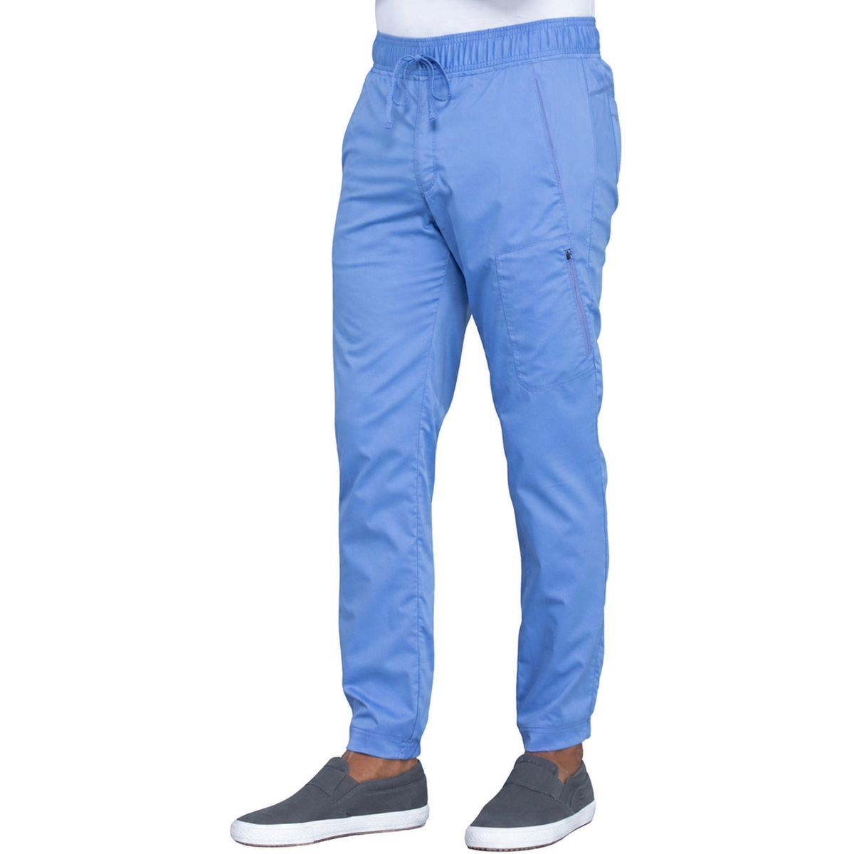 Pantalón médico jogger Cherokee WW012 para hombre Azul cielo, vista tres cuartos | color:azul-cielo
