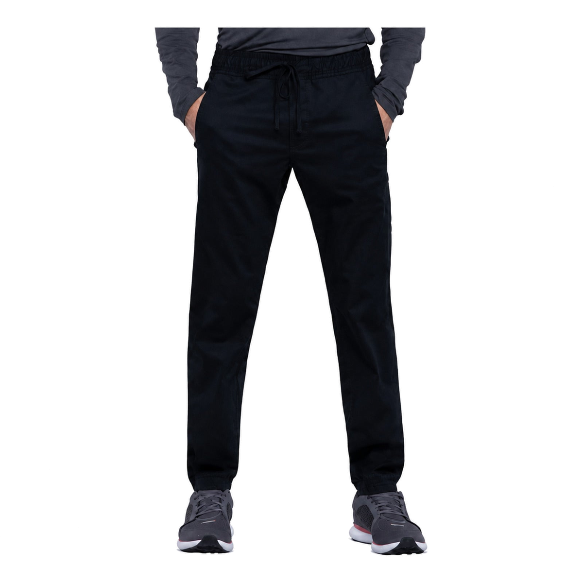 Pantalón médico jogger Cherokee WW012 para hombre Negro, vista frontal | color:negro