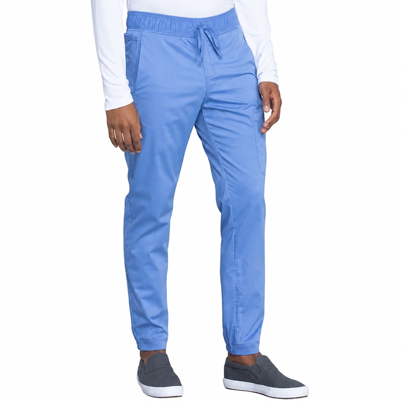 Pantalón quirúrgico jogger Cherokee WW012 Azul cielo para hombre, vista 2 de la prenda | color:azul-cielo
