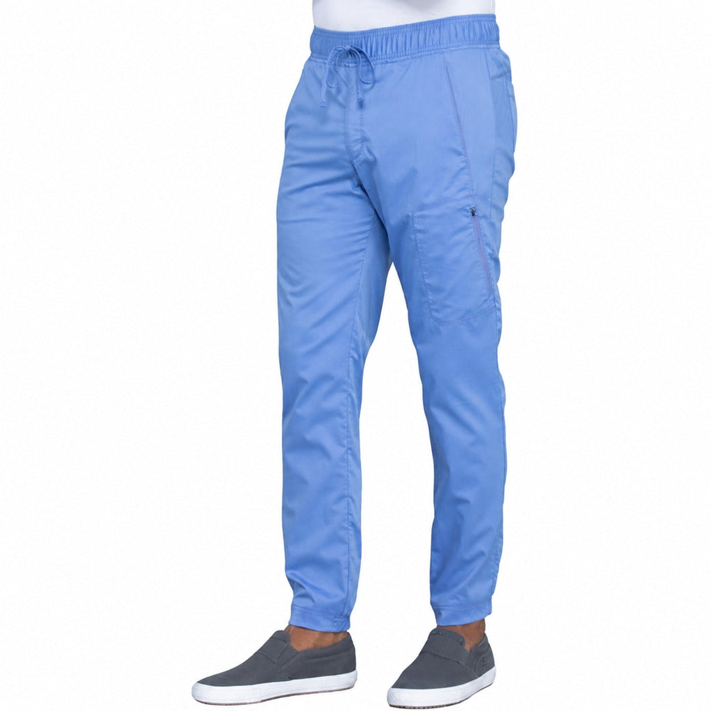 Pantalón quirúrgico jogger Cherokee WW012 Azul cielo para hombre, vista 3 de la prenda