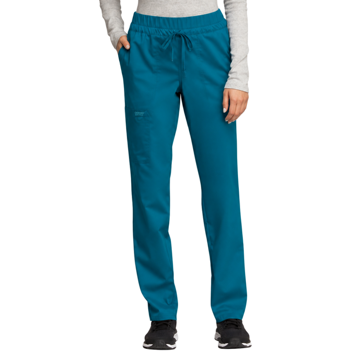 Pantalón quirúrgico Cherokee WW105 para mujer Azul caribe, frente | color:azul-caribe