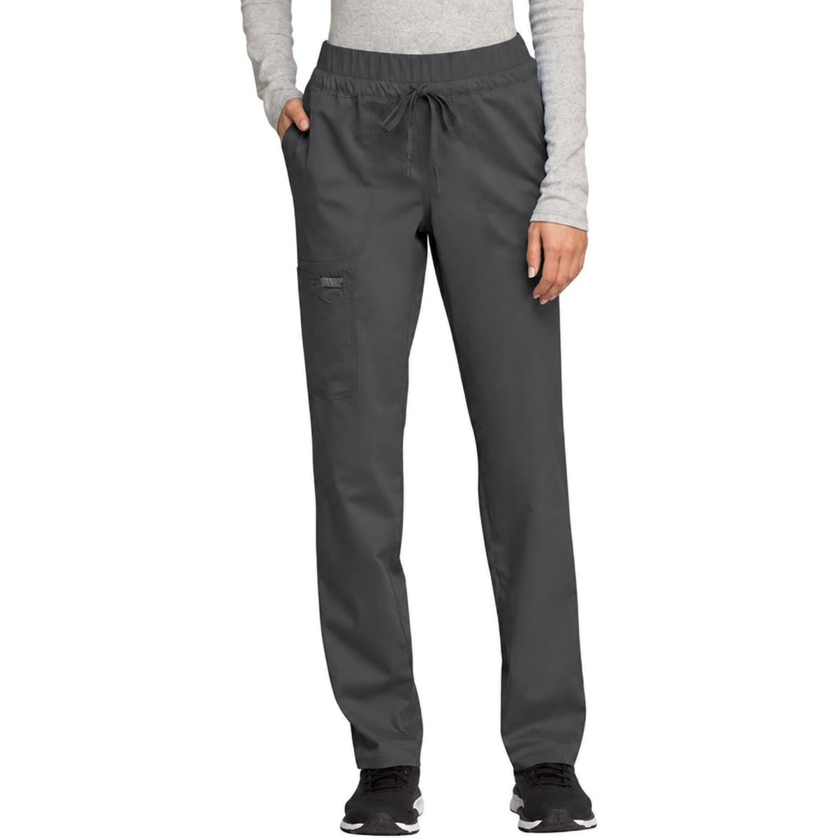 Pantalón quirúrgico Cherokee WW105 para mujer Gris Oxford, frente | color:gris-oxford