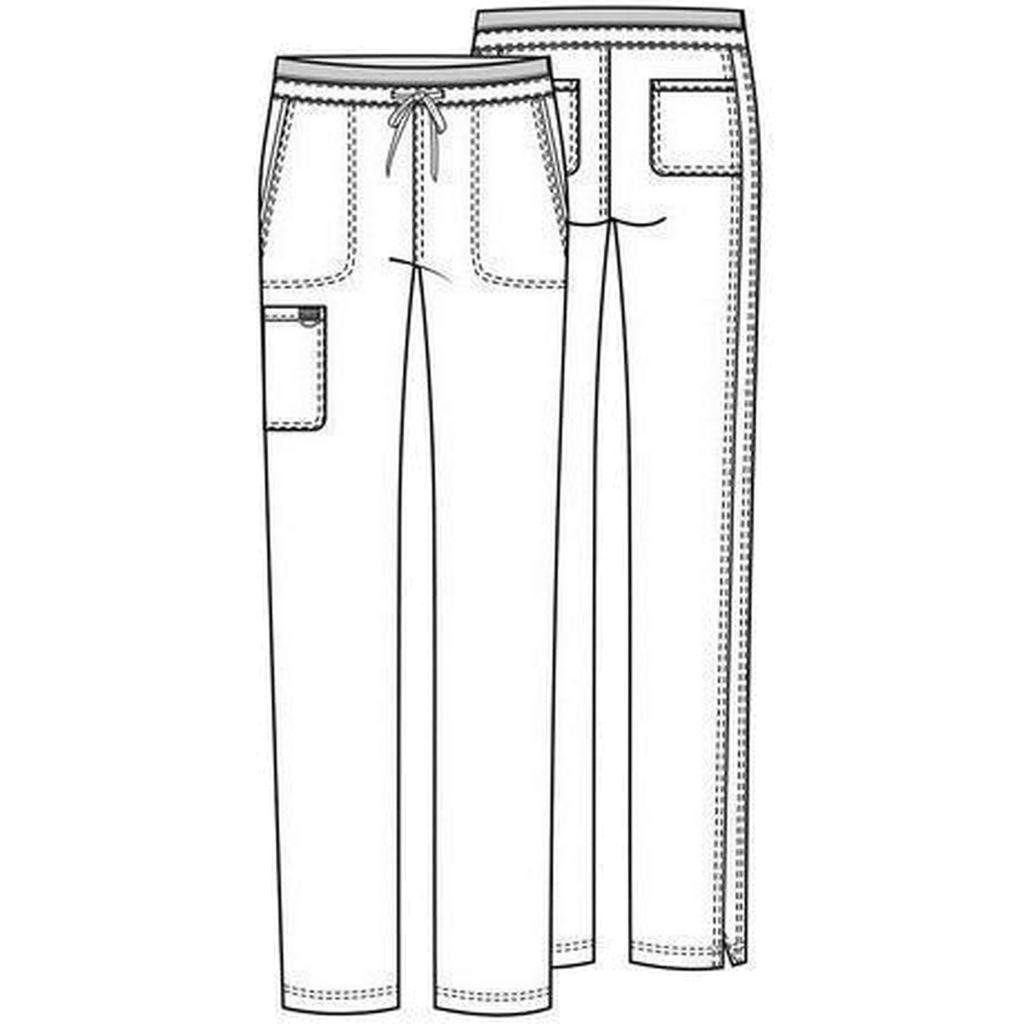 Pantalón quirúrgico Cherokee WW105 para mujer Jade, dibujo técnico