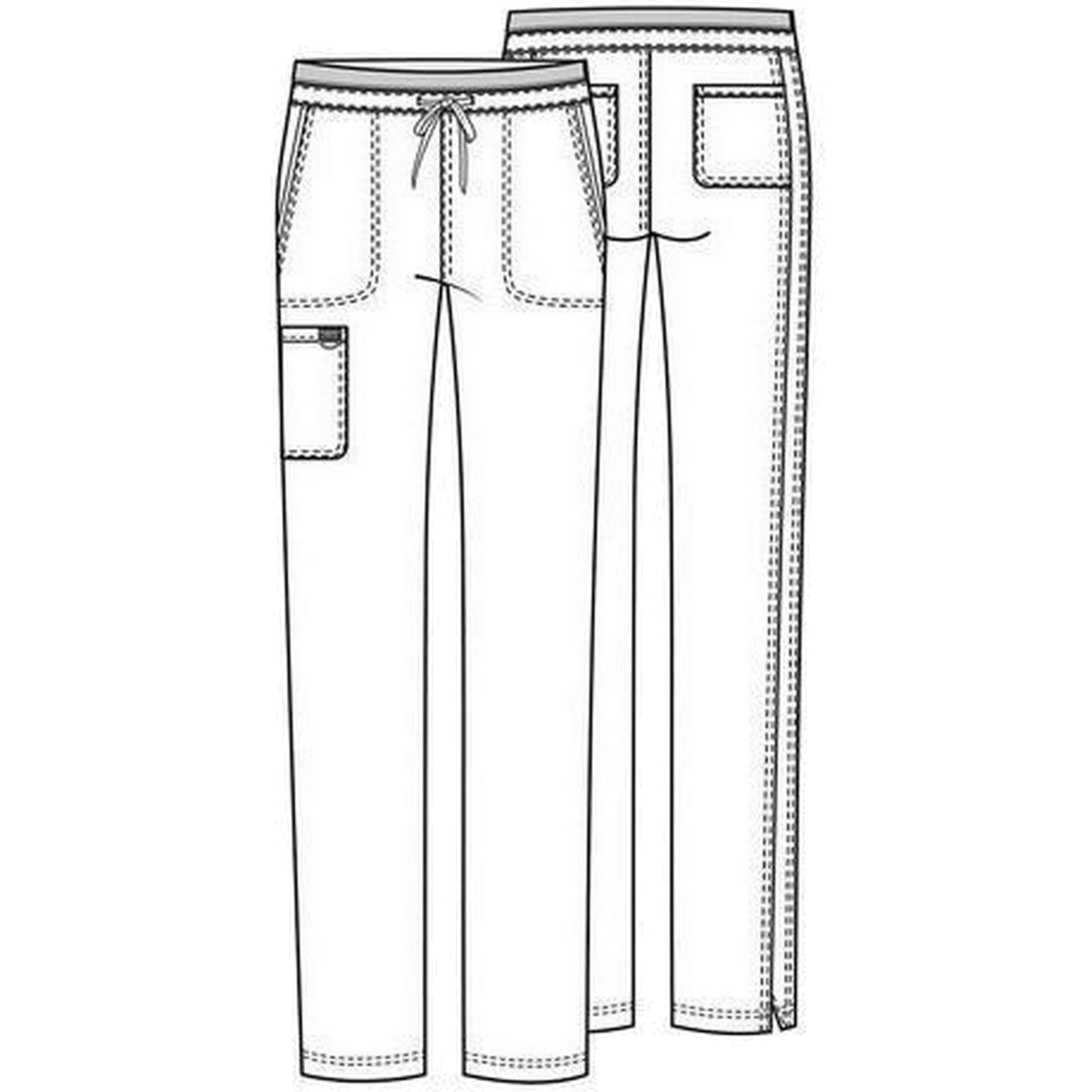 Pantalón quirúrgico Cherokee WW105 para mujer Jade, dibujo técnico | color:jade