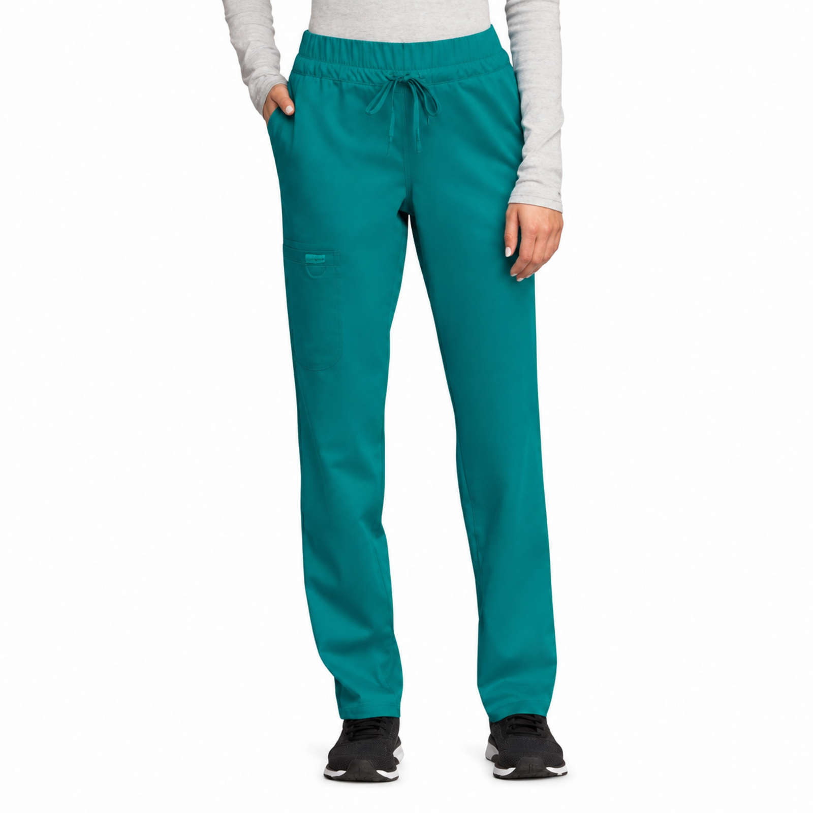 Pantalón quirúrgico Cherokee WW105 Jade, vista frontal en modelo | color:jade