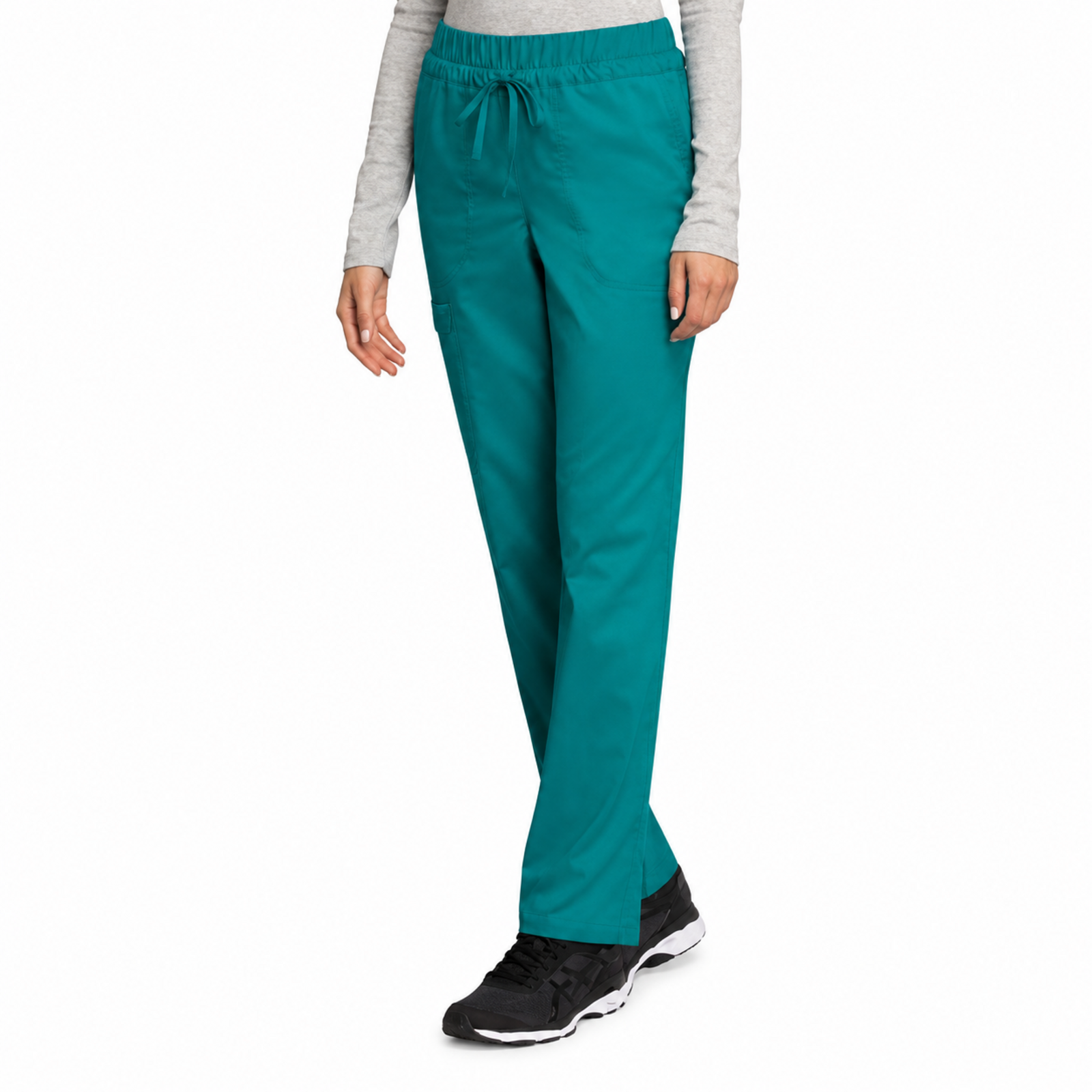 Pantalón quirúrgico Cherokee WW105 Jade, vista frontal en pose | color:jade