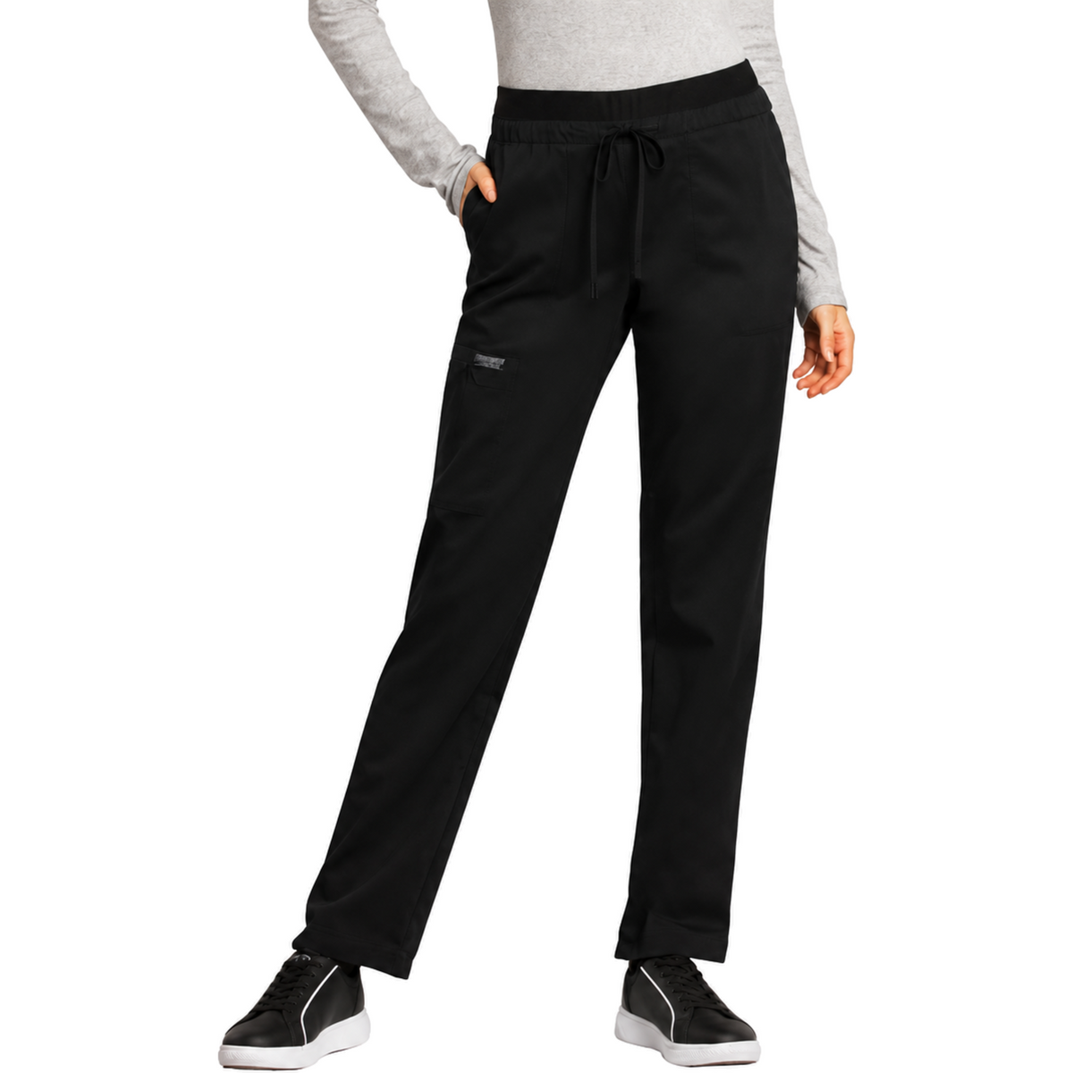 Pantalón quirúrgico Cherokee WW105 para mujer Negro, frente | color:negro