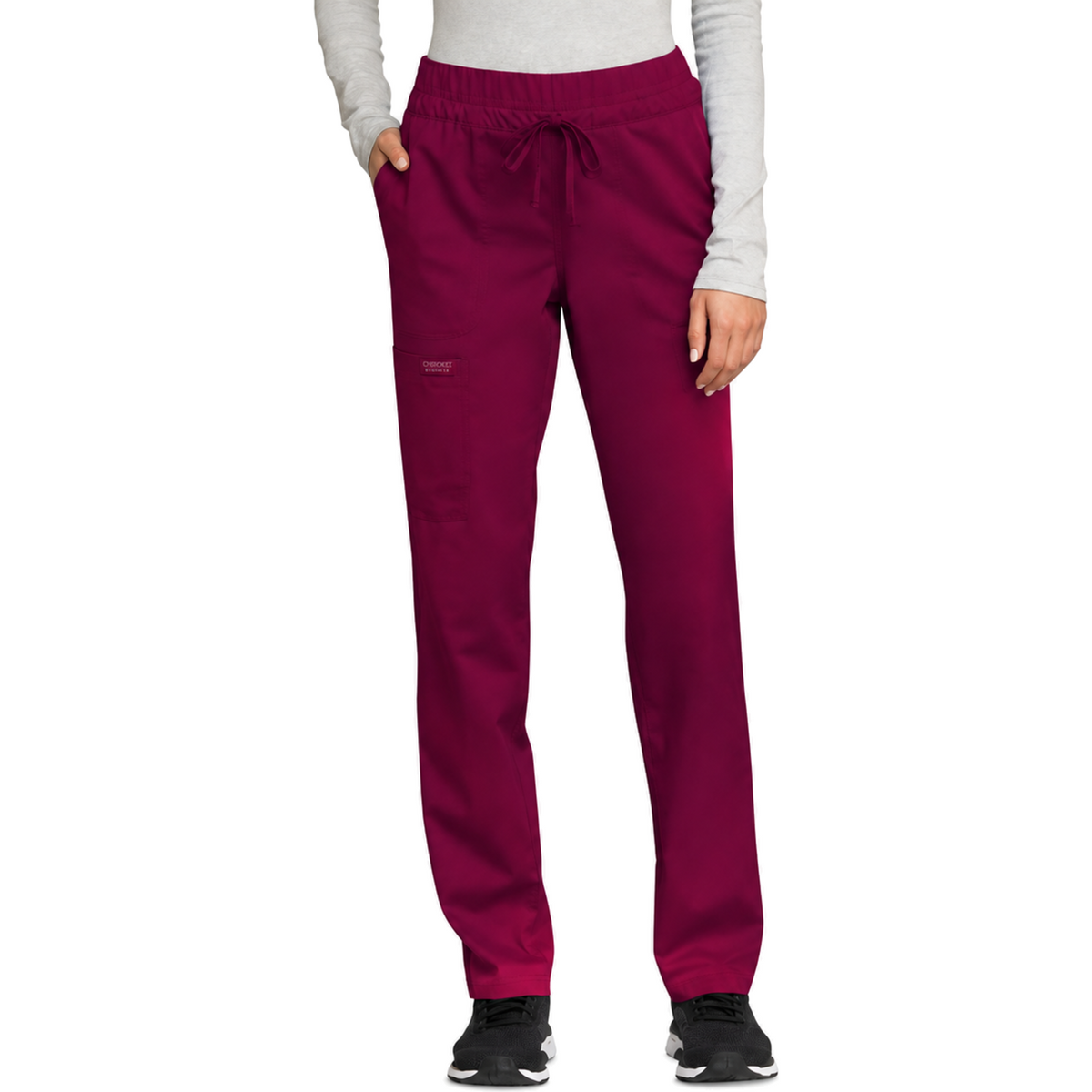 Pantalón quirúrgico Cherokee WW105 para mujer Vino, frente | color:vino