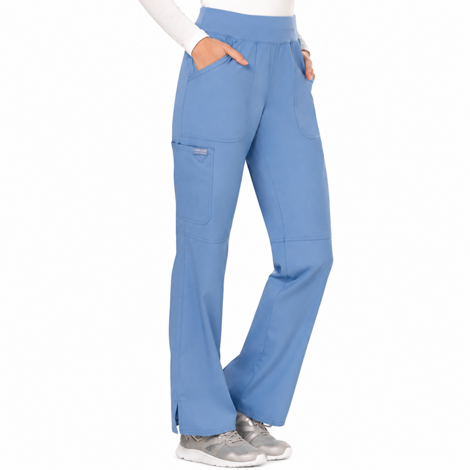 Cherokee WW110 pantalón quirúrgico mujer color Azul Cielo - pose