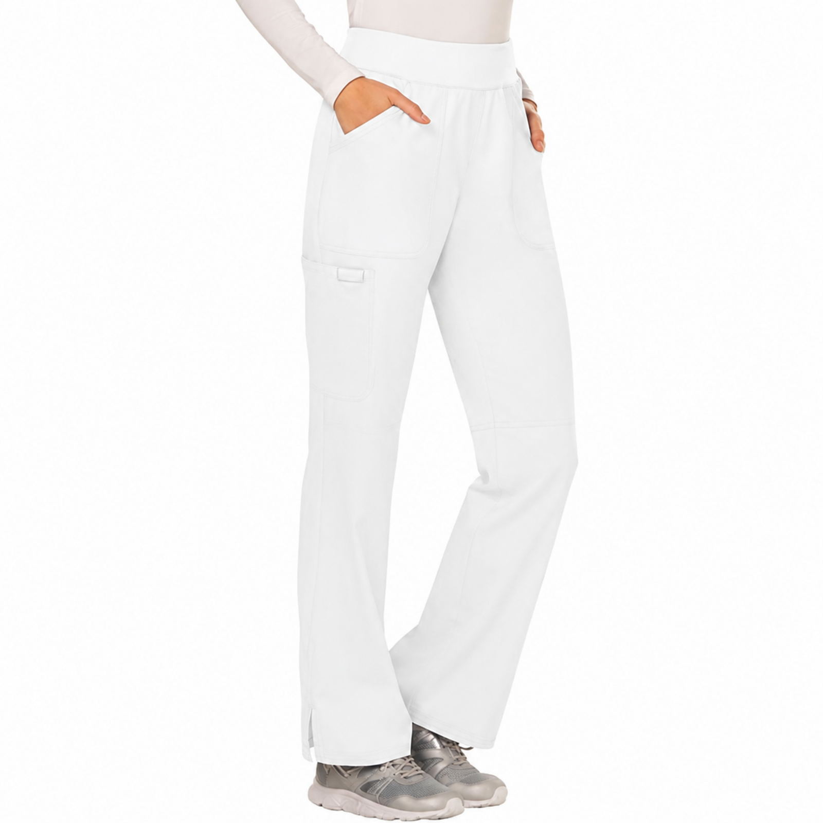 Cherokee WW110 pantalón quirúrgico mujer color Blanco - pose