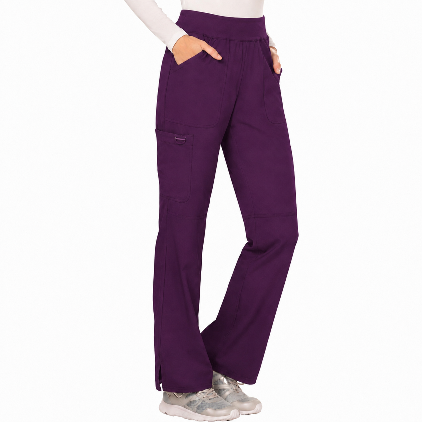 Cherokee WW110 pantalón quirúrgico mujer color Morado - pose