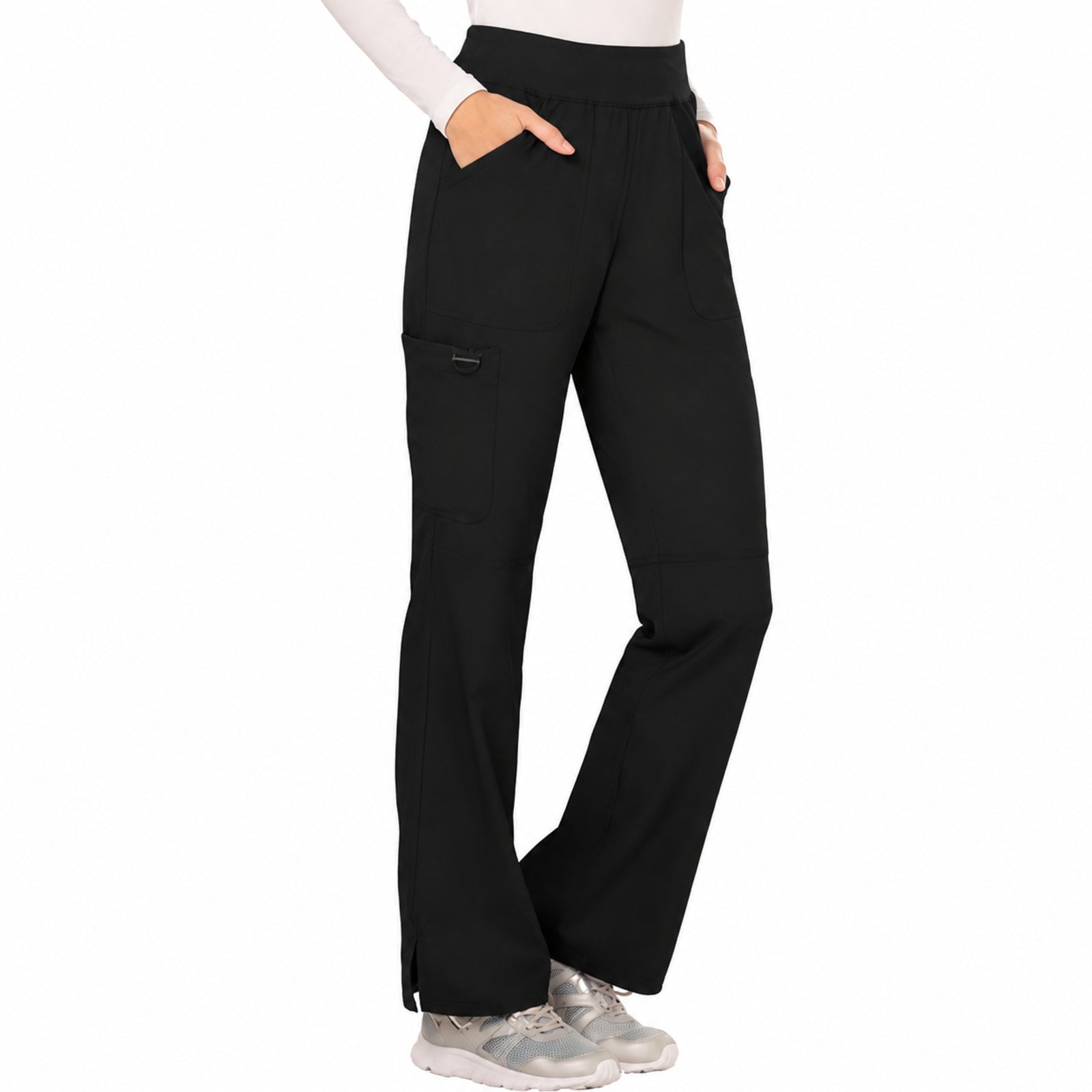 Cherokee WW110 pantalón quirúrgico mujer color Negro - pose