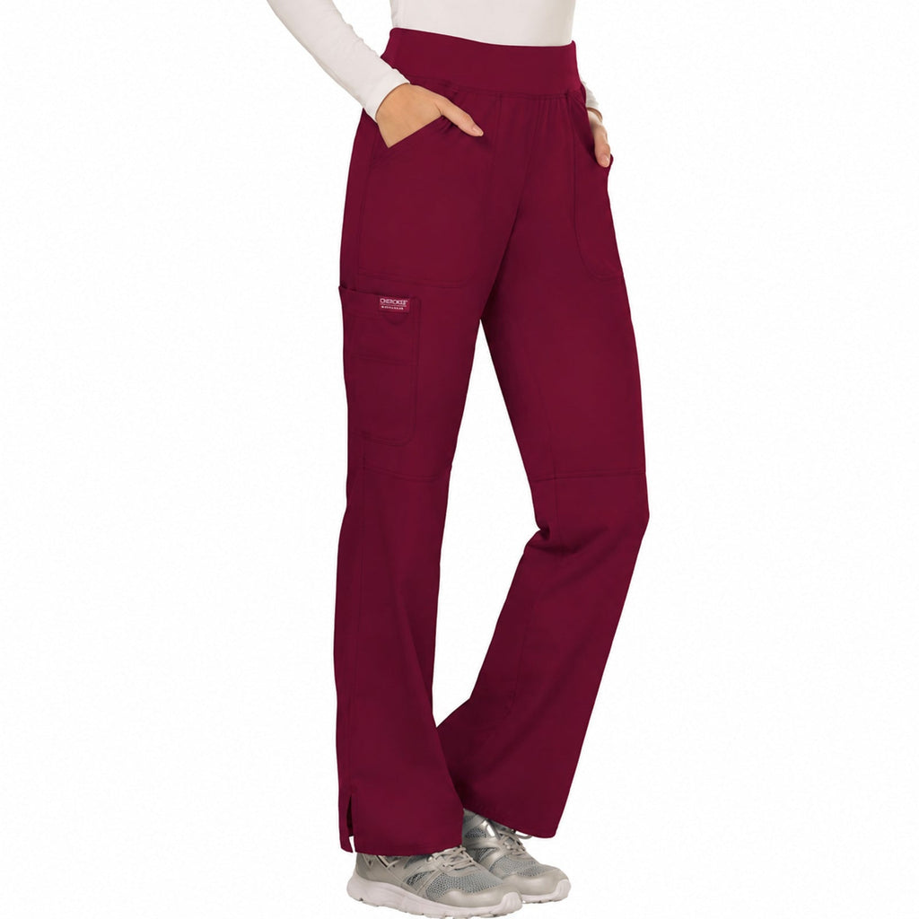 Cherokee WW110 pantalón quirúrgico mujer color Vino - pose