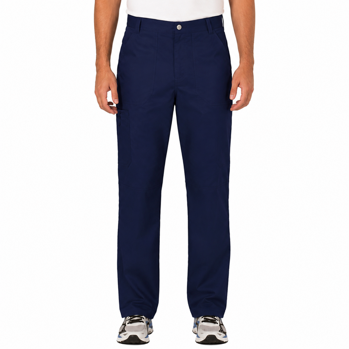 Pantalón quirúrgico Cherokee WW140 para hombre azul marino, vista frontal | color:azul-marino