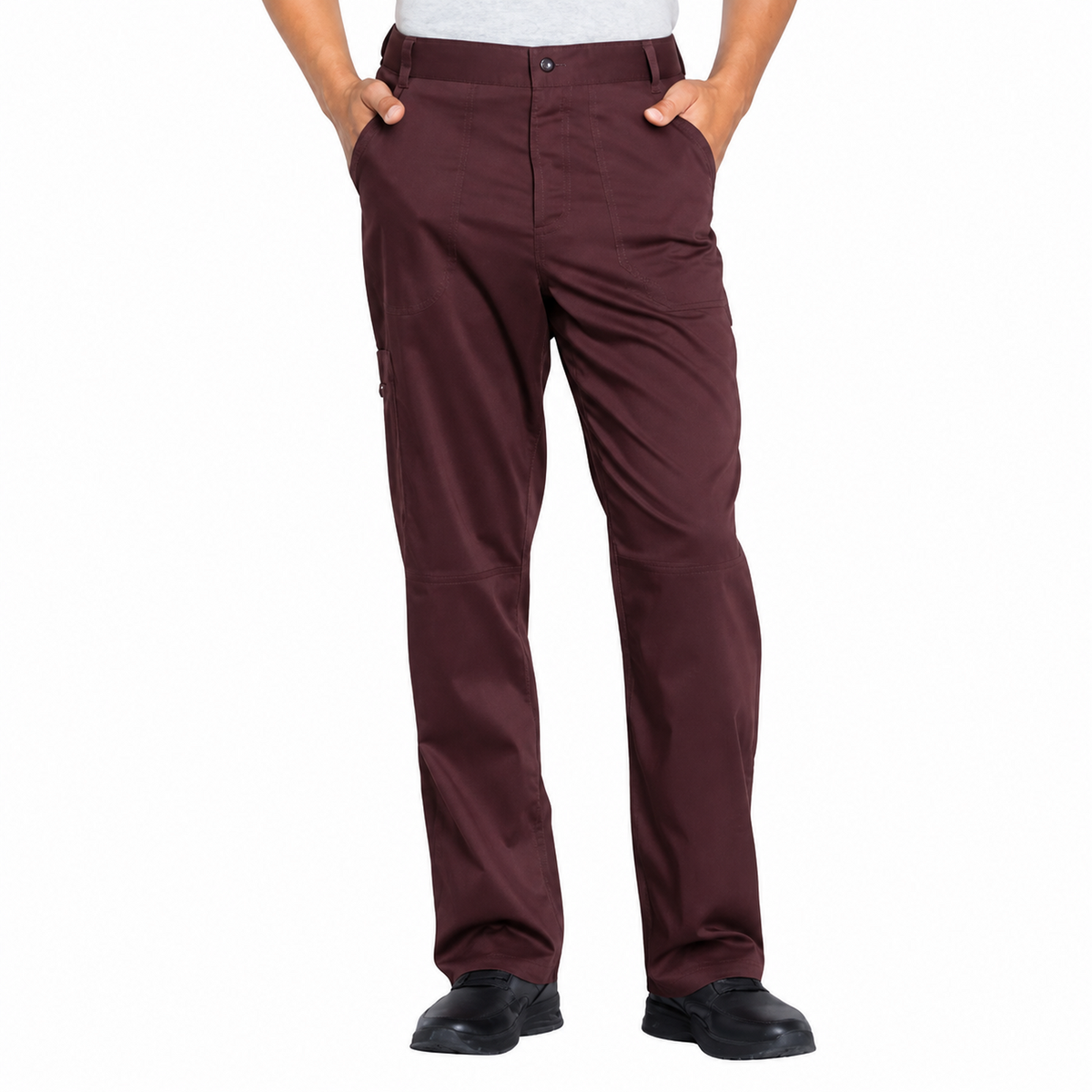 Pantalón quirúrgico Cherokee WW140 para hombre cafe, vista frontal | color:cafe