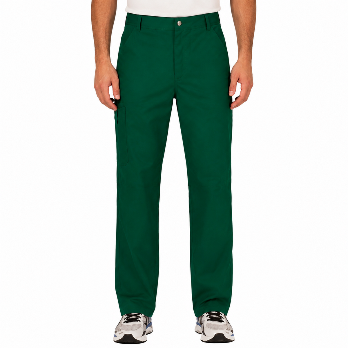 Pantalón quirúrgico Cherokee WW140 para hombre hunter, vista frontal | color:hunter