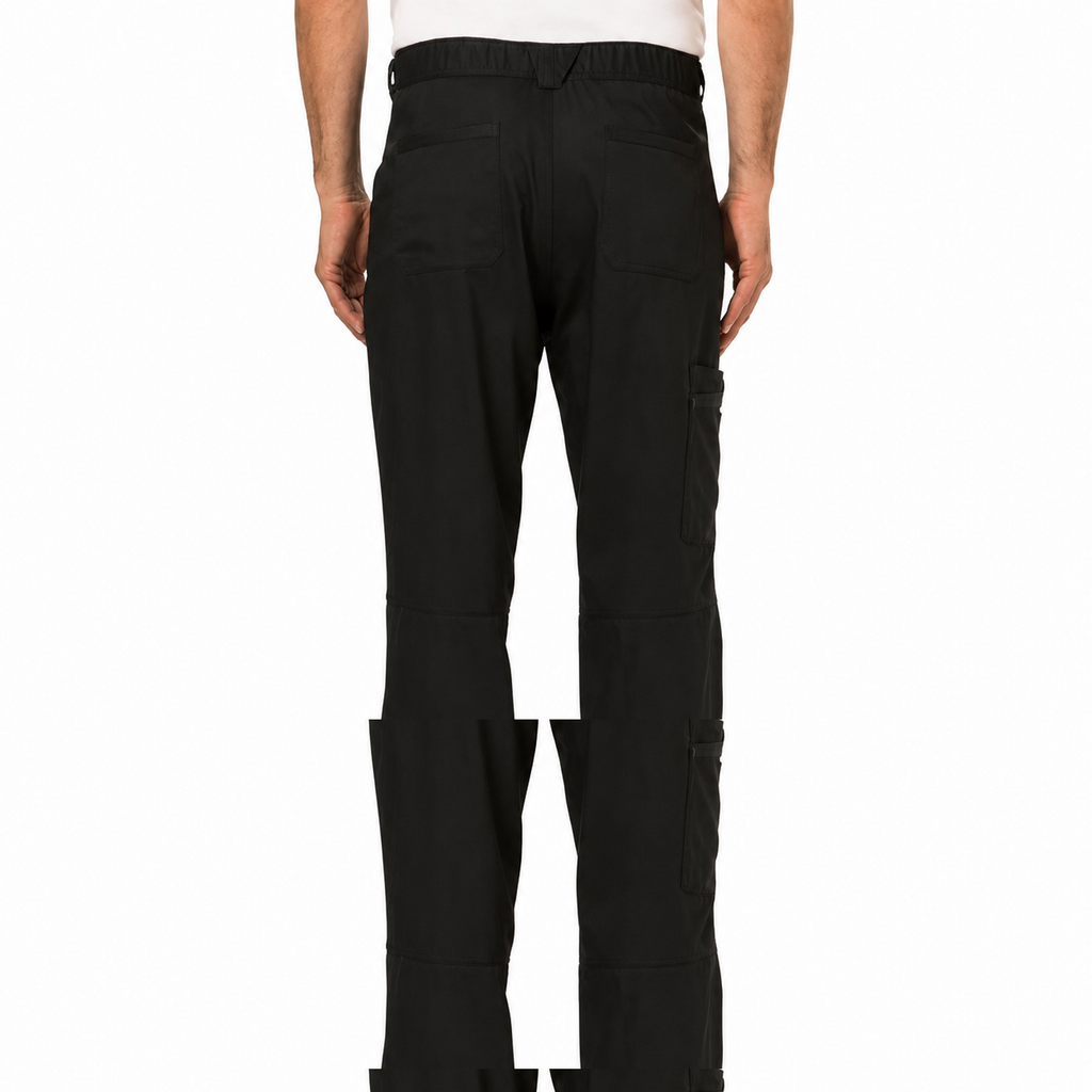 Pantalón quirúrgico Cherokee WW140 para hombre negro, vista posterior