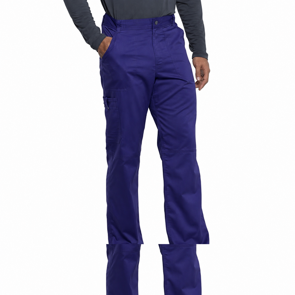 Pantalón quirúrgico Cherokee WW140 para hombre uva, pose lateral