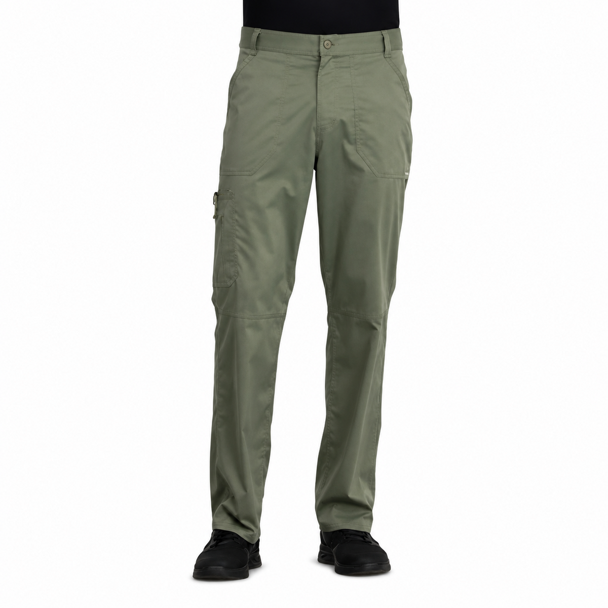 Pantalón quirúrgico Cherokee WW140 para hombre verde olivo, vista frontal | color:verde-olivo