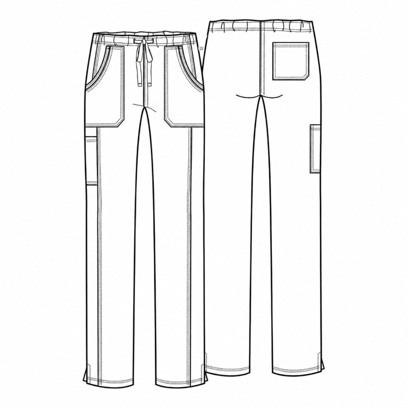 Pantalón médico Cherokee WW235 Revolution Tech azul cielo para mujer, vista 5 de la prenda | color:azul-cielo
