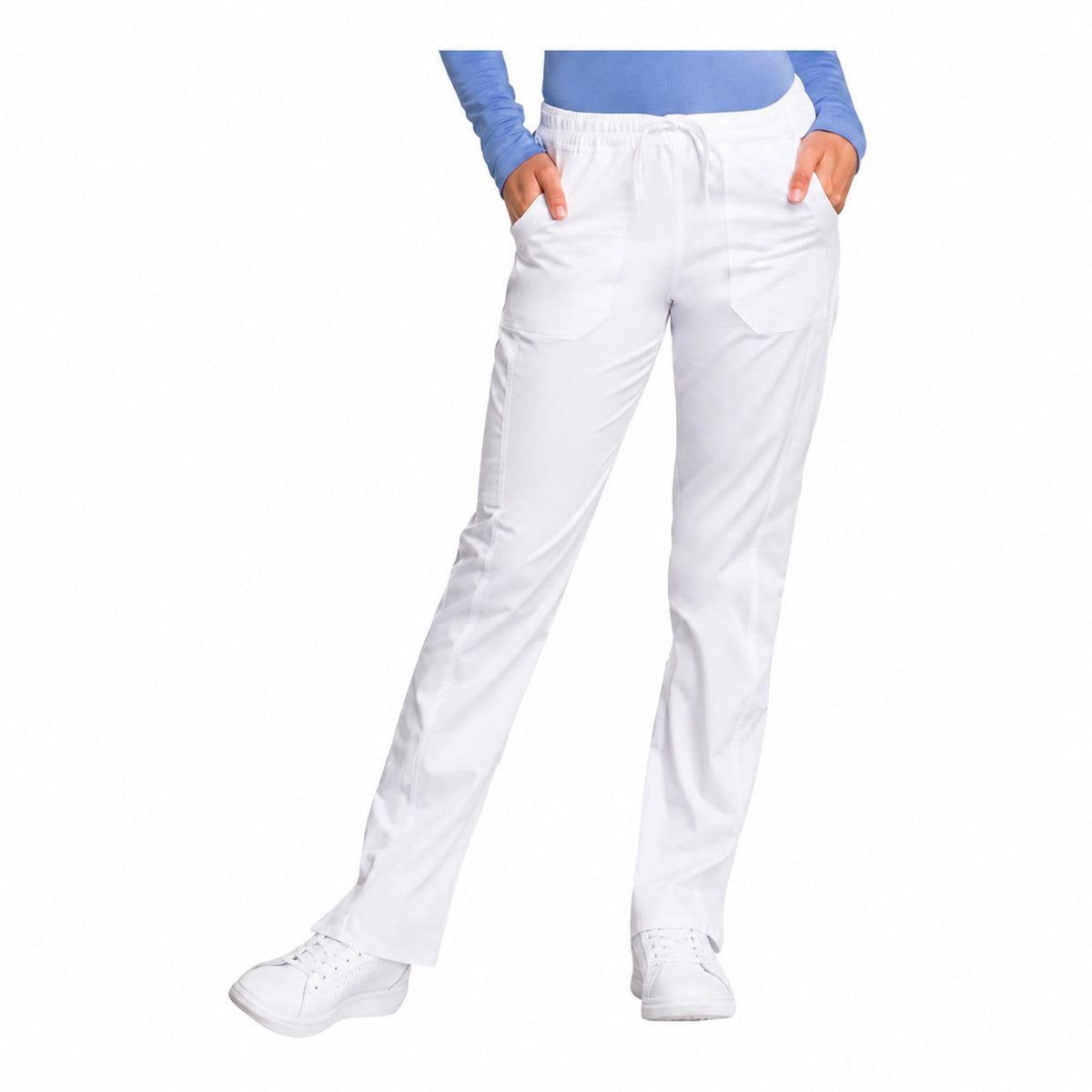 Pantalón médico Cherokee WW235 Revolution Tech blanco para mujer, vista 4 de la prenda | color:blanco
