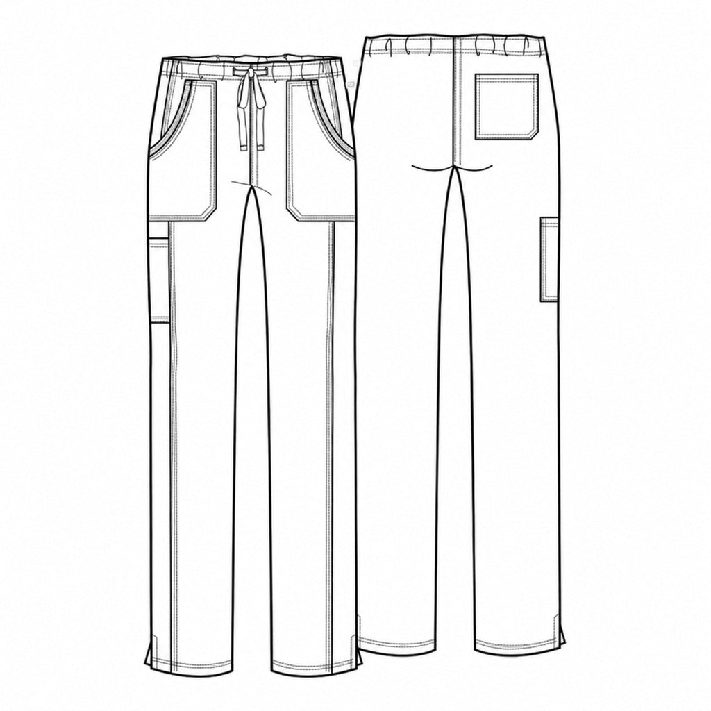 Pantalón médico Cherokee WW235 Revolution Tech jade para mujer, vista 5 de la prenda
