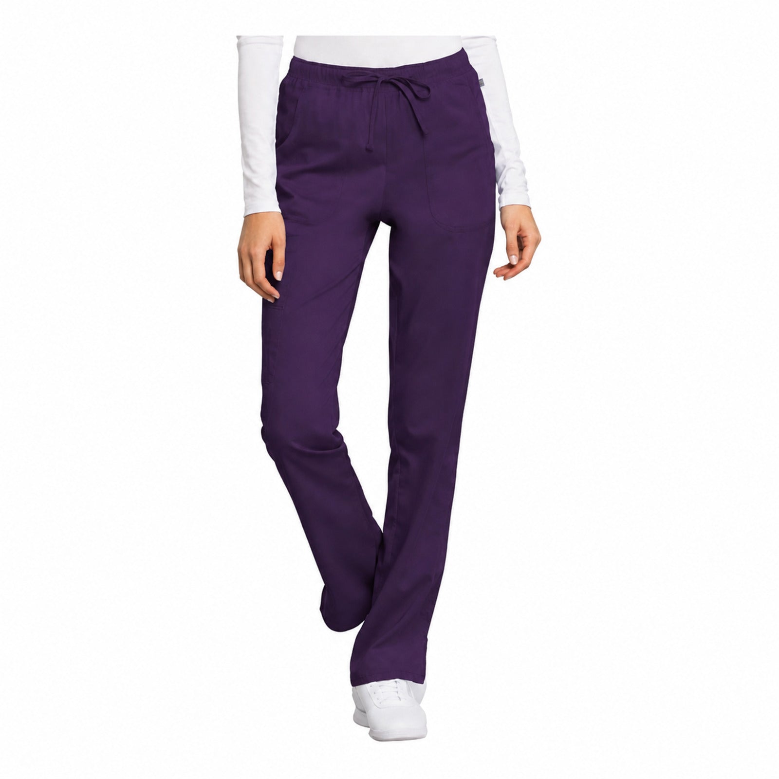 Pantalón médico Cherokee WW235 Revolution Tech morado para mujer, vista 1 de la prenda | color:morado