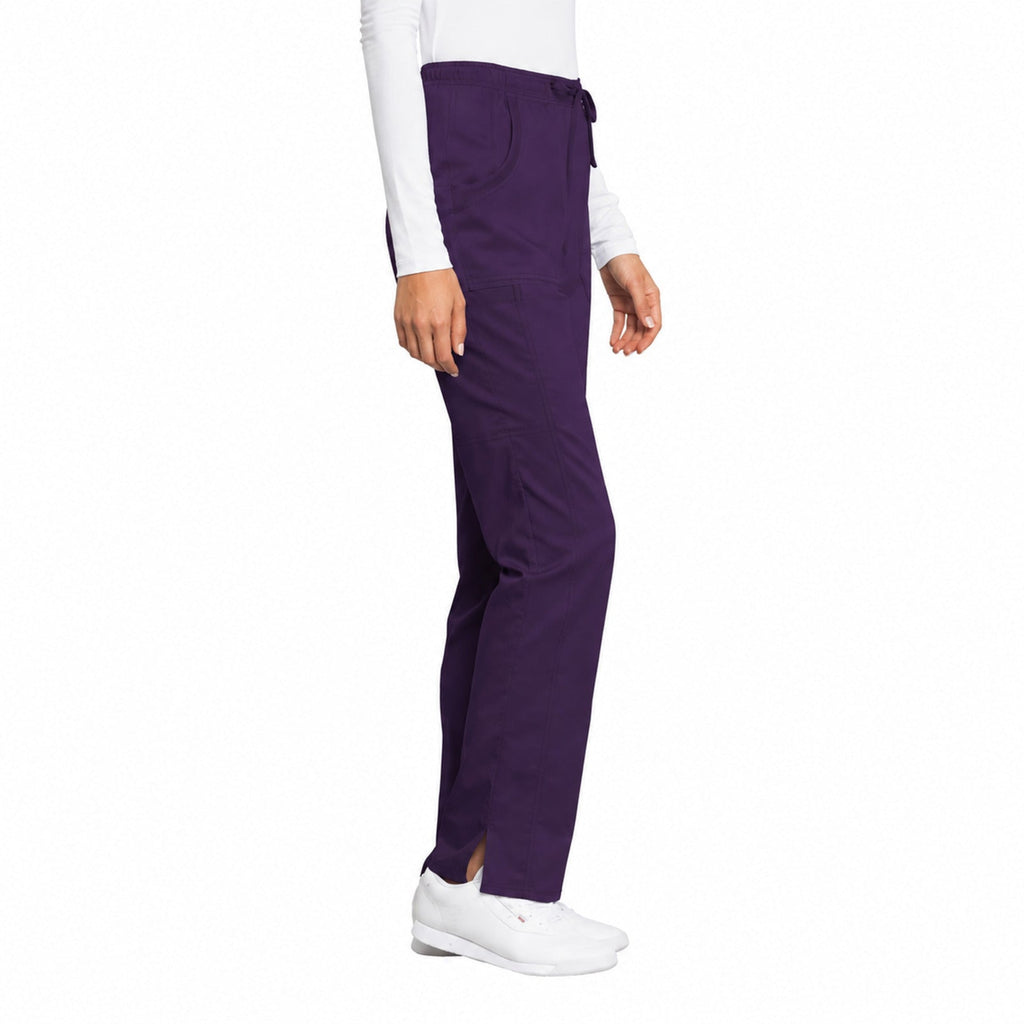 Pantalón médico Cherokee WW235 Revolution Tech morado para mujer, vista 2 de la prenda