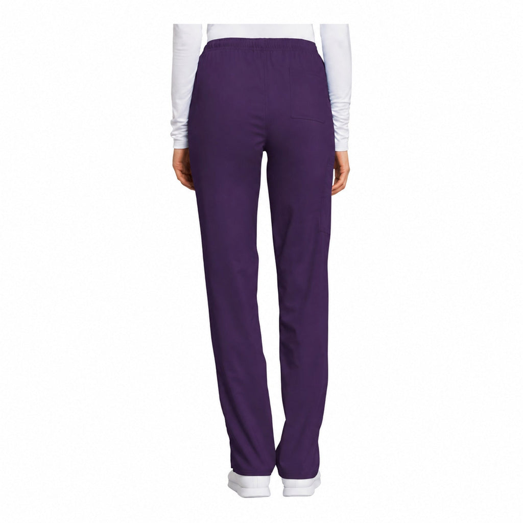 Pantalón médico Cherokee WW235 Revolution Tech morado para mujer, vista 4 de la prenda