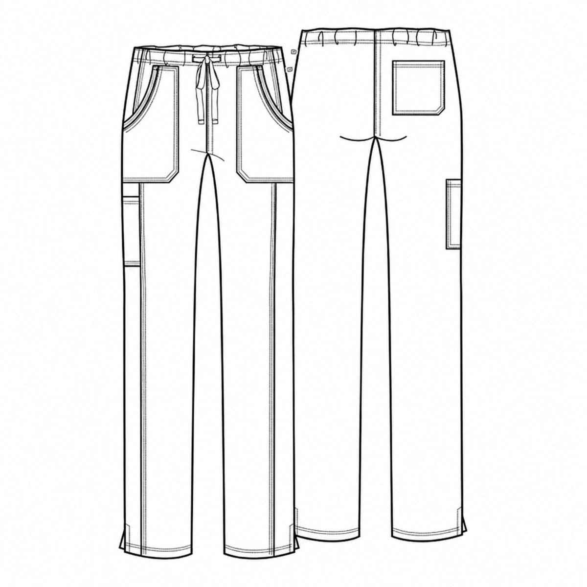 Pantalón médico Cherokee WW235 Revolution Tech morado para mujer, vista 5 de la prenda | color:morado