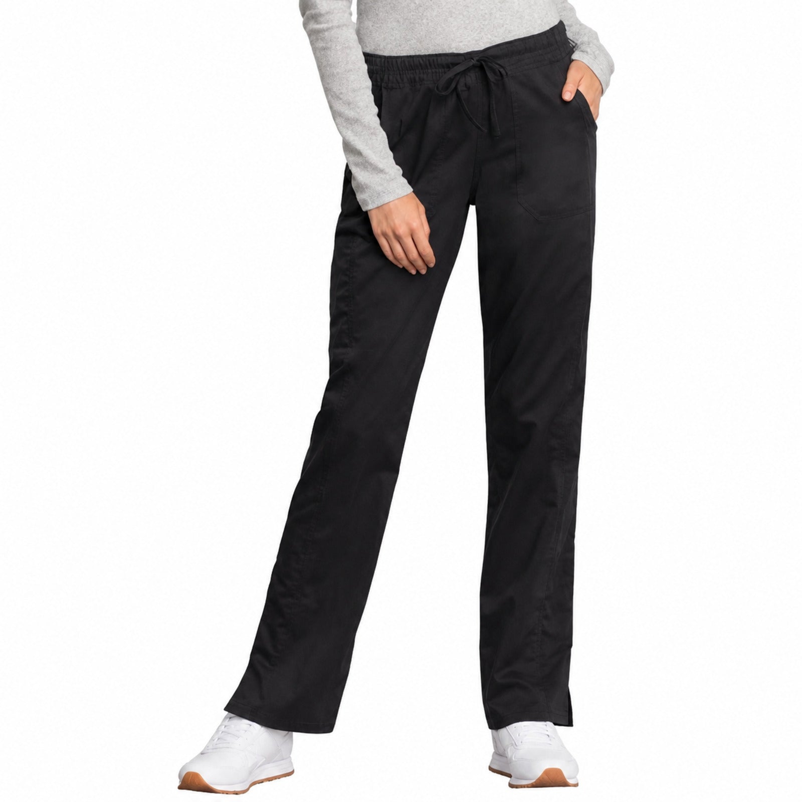 Pantalón médico Cherokee WW235 Revolution Tech negro para mujer, vista 1 de la prenda | color:negro