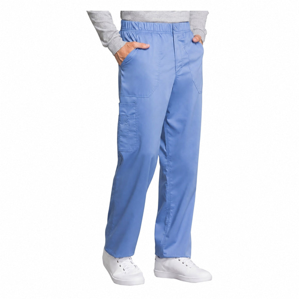Pantalón médico Cherokee WW250 Revolution Tech azul cielo para hombre, vista 2 de la prenda