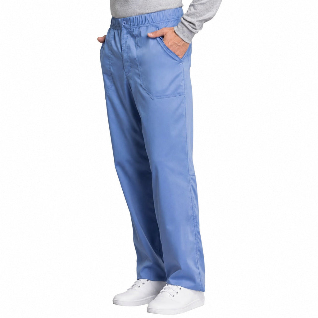 Pantalón médico Cherokee WW250 Revolution Tech azul cielo para hombre, vista 3 de la prenda