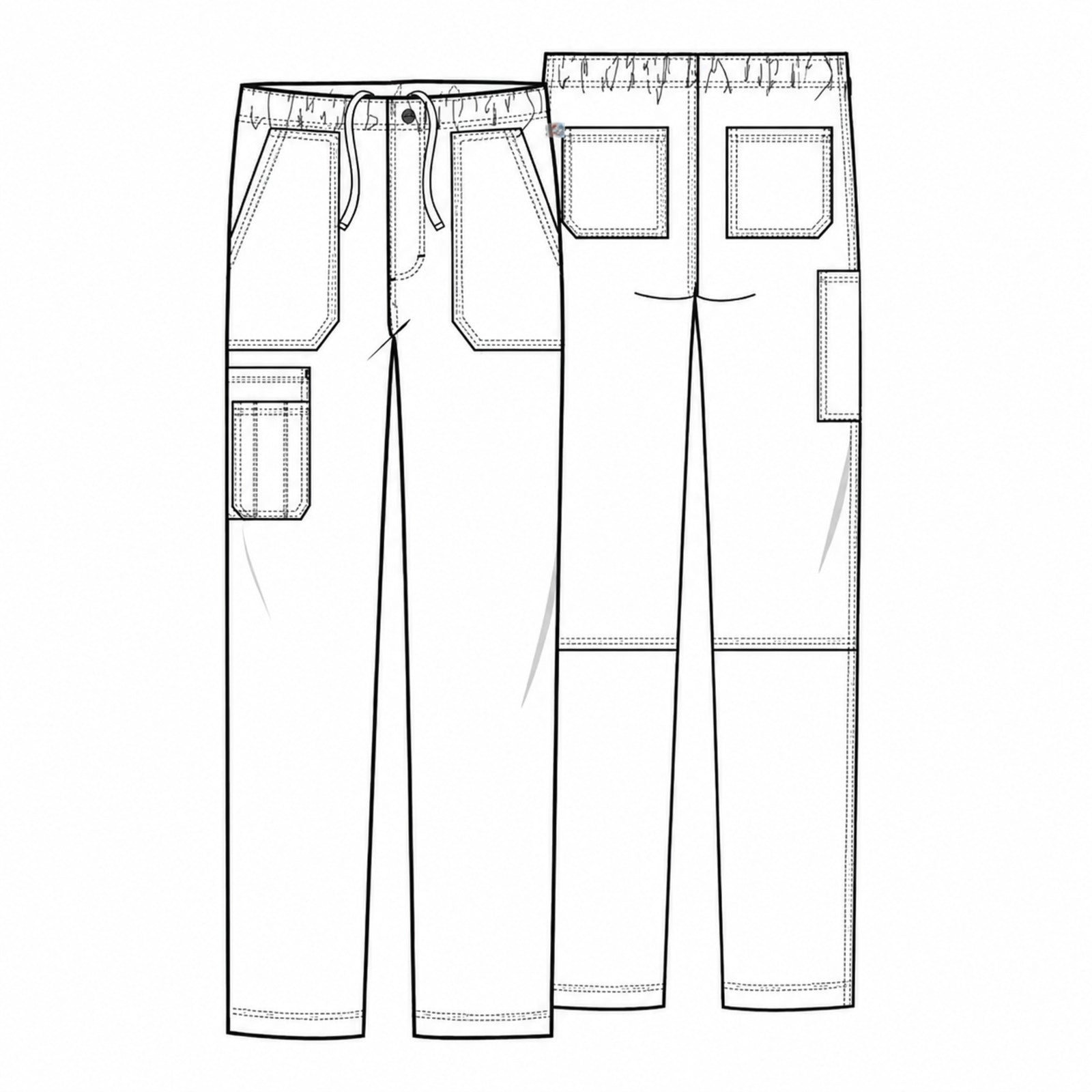 Pantalón médico Cherokee WW250 Revolution Tech azul cielo para hombre, vista 5 de la prenda | color:azul-cielo