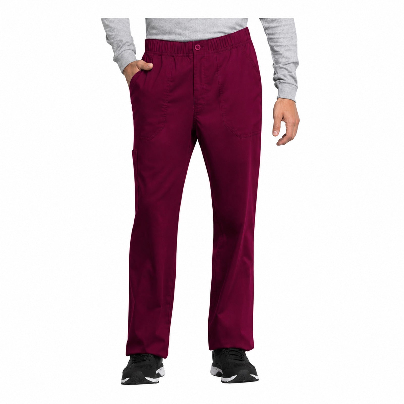 Pantalón médico Cherokee WW250 Revolution Tech vino para hombre, vista 1 de la prenda | color:vino