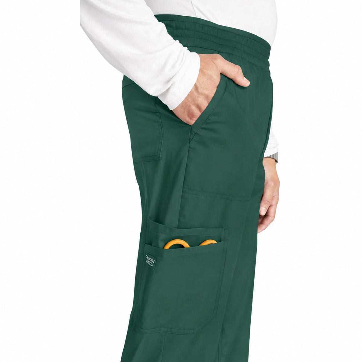 Pantalón quirúrgico jogger Cherokee WW251 Revolution verde Hunter para hombre, vista 4 de la prenda | color:hunter